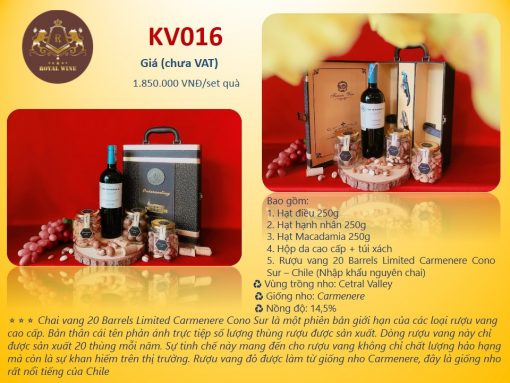 Hộp quà tặng rượu vang Tết Nhâm Dần 2022 KV016