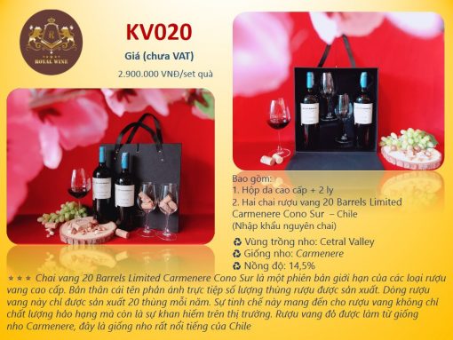 Hộp quà tặng rượu vang Tết Nhâm Dần 2022 KV020