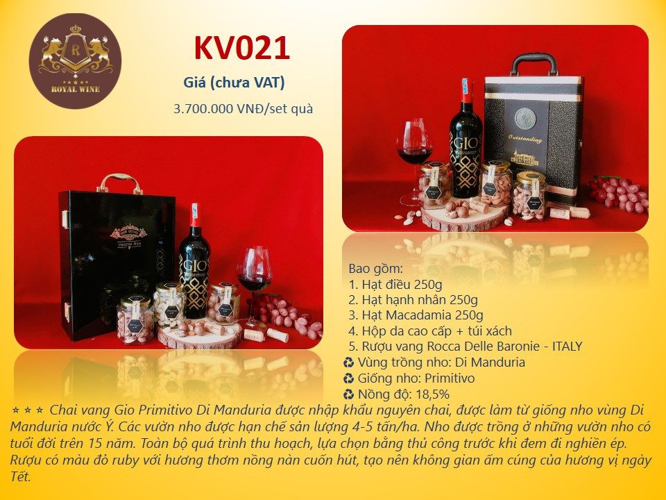 Hộp quà tặng rượu vang Tết Nhâm Dần 2022 KV021
